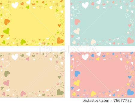 Hand drawn heart frameset Hand drawn heart frameset 76677782