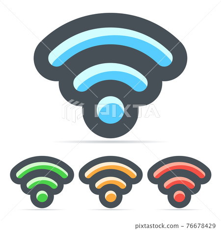 Wifi icon flat vector sign 76678429