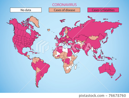 Coronavirus spread map. Vector drawing - Stock Illustration [76678760 ...