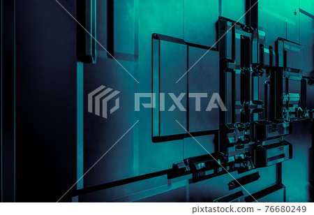 Abstract futuristic Technology background with construction circuit board. 3d rendering. Abstract futuristic Technology background with construction circuit board. 3d rendering. 76680249