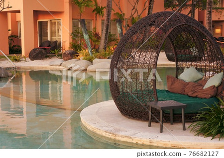 Resort hotel covered sofa 76682127