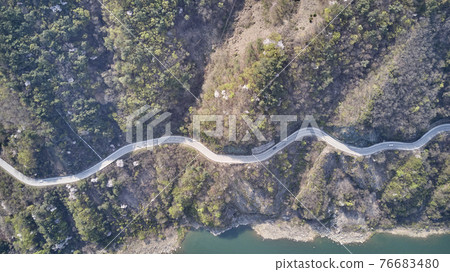 Mountain, road, Danyang-gun, Chungcheongbuk-do 76683480