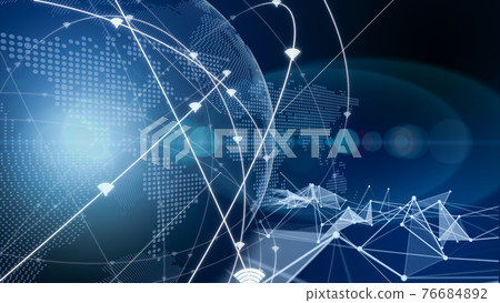 Digital sales, work from home, telework, digitization of large cities by IoT Image of background image 76684892