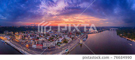 Sunset over Dnipro Sunset over Dnipro 76684990