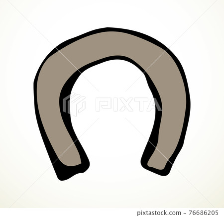 Horse foot print. Vector drawing Horse foot print. Vector drawing 76686205