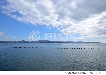 Oyster farming and Ishinomaki City Oshika Peninsula 76686446