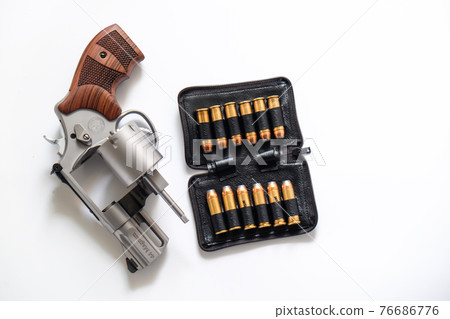 .44 magnum revolver wheel gun with jacket soft point bullet 76686776