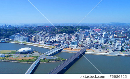 Illustration of Ishinomaki City, Miyagi Prefecture 76686823