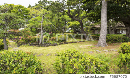 神奈川縣橫濱市金澤區野島公園伊藤博文別亭的春天 76687070