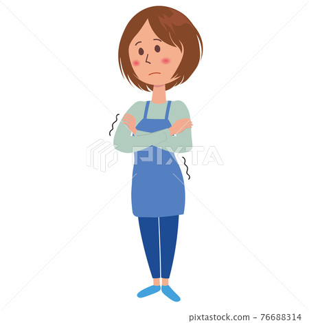 Shivering woman 76688314