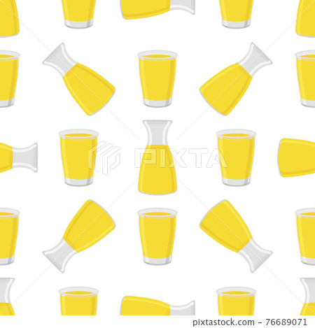 Illustration on theme colored lemonade in glass jug Illustration on theme colored lemonade in glass jug 76689071