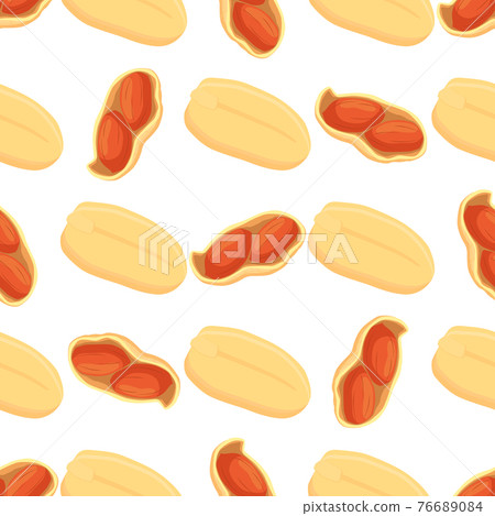 Illustration on theme big pattern identical types peanut 76689084