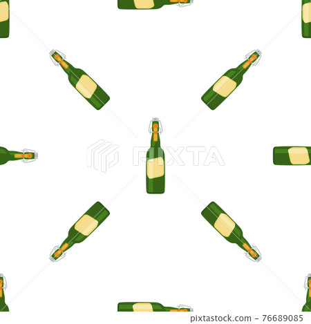 Illustration on theme seamless beer glass bottles with lid for brewery Illustration on theme seamless beer glass bottles with lid for brewery 76689085