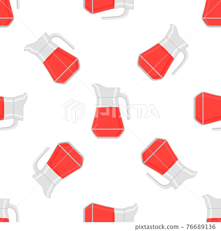Illustration on theme big colored lemonade in glass jug 76689136