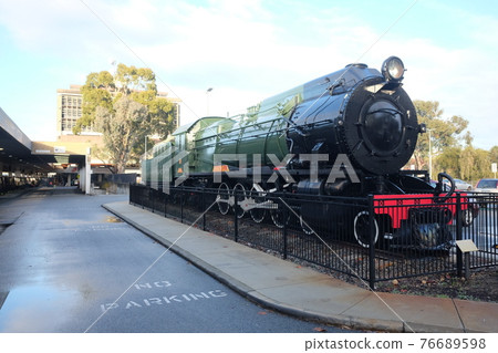 A trip to the Indian Pacific railroad, a fascinating transcontinental railroad that touches the magnificent pioneering spirit of Australia, East Perth Station A trip to the Indian Pacific railroad, a fascinating transcontinental railroad that touches the magnificent pioneering spirit of Australia, East Perth Station 76689598