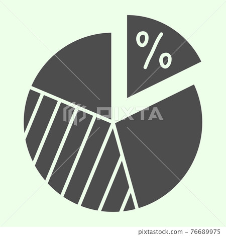 Circular diagram solid icon. Pie chart with percent symbol glyph style pictogram on white background. Circle business or school presentation for mobile concept and web design. Vector graphics. Circular diagram solid icon. Pie chart with percent symbol glyph style pictogram on white background. Circle business or school presentation for mobile concept and web design. Vector graphics. 76689975
