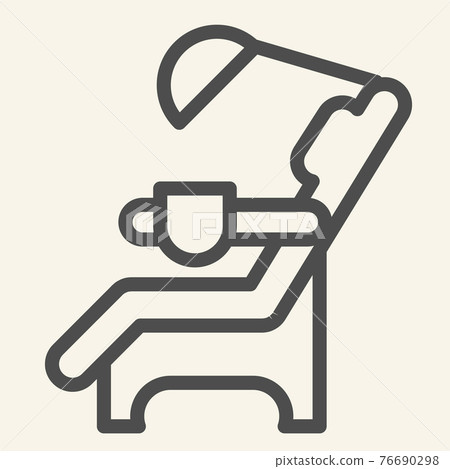 Dentist chair line icon. Medical dental armchair outline style pictogram on white background. Dental care equipment signs for mobile concept and web design. Vector graphics. Dentist chair line icon. Medical dental armchair outline style pictogram on white background. Dental care equipment signs for mobile concept and web design. Vector graphics. 76690298
