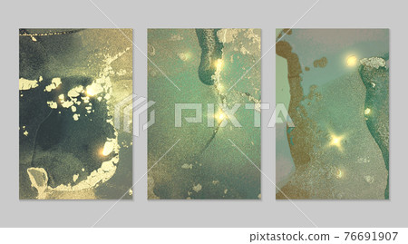 Light turquoise and gold pattern with texture of geode and sparkles Light turquoise and gold pattern with texture of geode and sparkles 76691907