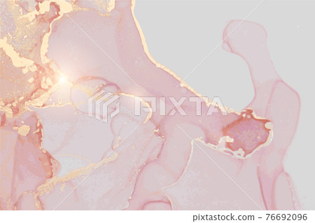 Rose and gold stone marble texture. Alcohol ink technique Rose and gold stone marble texture. Alcohol ink technique 76692096