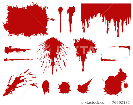 Blood, set of blood stains 76692583