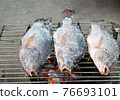 delicious grill fish in the kitchen 76693101