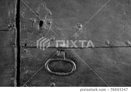 Old metal door detail in Graz, Styria region, Austria 76693347