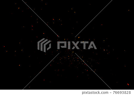 fire flames with sparks on black background fire flames with sparks on black background 76693828