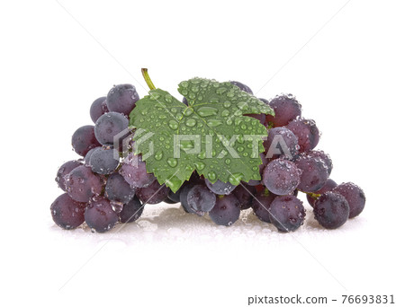 Grapes with drop of water isolated on white background. Grapes with drop of water isolated on white background. 76693831