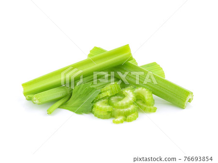 fresh celery isolated on white background fresh celery isolated on white background 76693854
