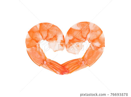 shrimp heart isolated on white background 76693878