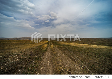 Spring bright green hills in Kakheti Spring bright green hills in Kakheti 76693997