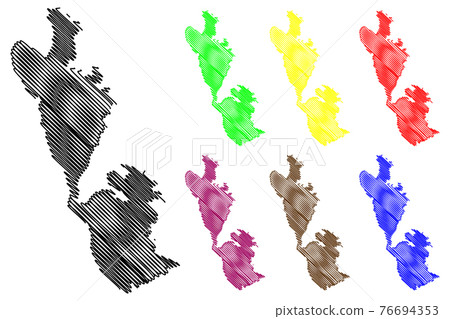 Ithaki island map 76694353