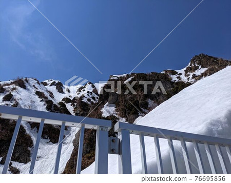 Rugged mountainous area 76695856