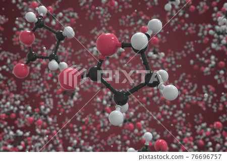 Gamma-butyrolactone molecule made with balls, conceptual molecular model. Chemical 3d rendering Gamma-butyrolactone molecule made with balls, conceptual molecular model. Chemical 3d rendering 76696757