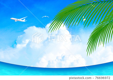 夏日天空 度假區 海鷗翩翩起舞的天空 夏日天空 度假區 海鷗翩翩起舞的天空 76696972