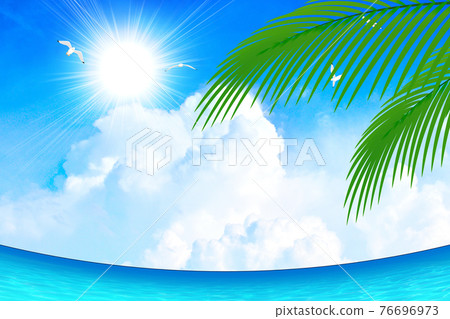 夏日天空 度假區 海鷗翩翩起舞的天空 夏日天空 度假區 海鷗翩翩起舞的天空 76696973
