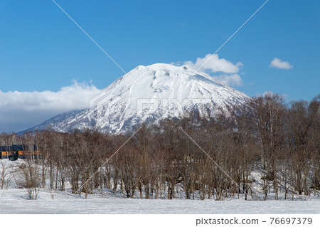 Scenery of Mt. Yotei in early spring in Hokkaido Scenery of Mt. Yotei in early spring in Hokkaido 76697379