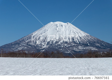 Scenery of Mt. Yotei in early spring in Hokkaido Scenery of Mt. Yotei in early spring in Hokkaido 76697381