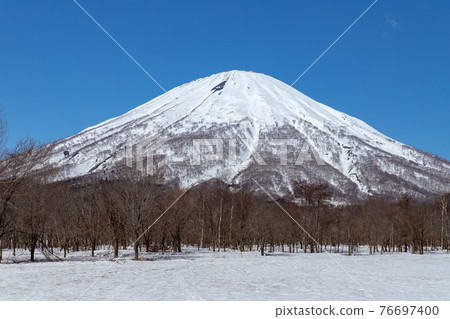 Scenery of Mt. Yotei in early spring in Hokkaido Scenery of Mt. Yotei in early spring in Hokkaido 76697400