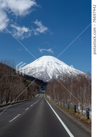 Scenery of Mt. Yotei in early spring in Hokkaido Scenery of Mt. Yotei in early spring in Hokkaido 76697442