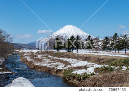 Scenery of Mt. Yotei in early spring in Hokkaido Scenery of Mt. Yotei in early spring in Hokkaido 76697463