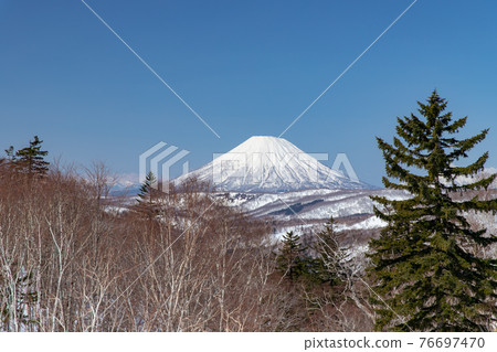Scenery of Mt. Yotei in early spring in Hokkaido Scenery of Mt. Yotei in early spring in Hokkaido 76697470