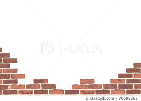 Brick wall frame vector that collapsed to 25% of reddish brown 76698262