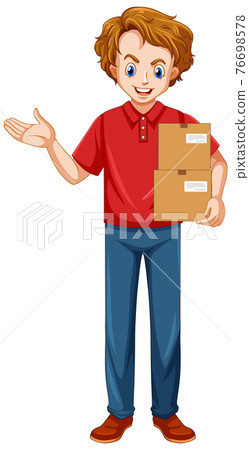 Delivery man wearing uniform 76698578