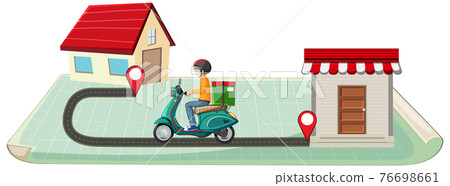 Isolated delivery icon on white background 76698661