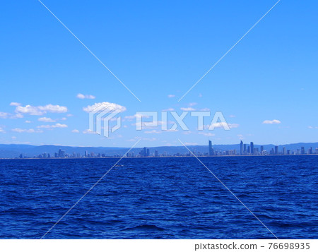 Gold Coast cityscape seen from the sea 76698935