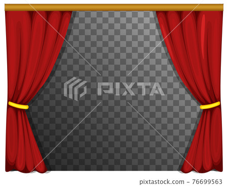 Red curtains with transparent background Red curtains with transparent background 76699563
