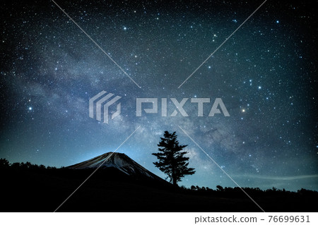 Mt. Fuji and the Milky Way Galaxy Mt. Fuji and the Milky Way Galaxy 76699631