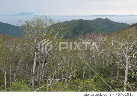 View of Kunashiri Island from Shiretoko Pass 76701013