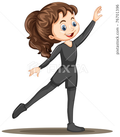 A girl ballet dancer cartoon character A girl ballet dancer cartoon character 76701396